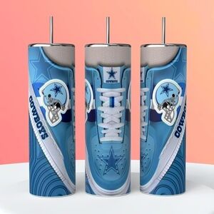 Dallas NFL College Football Sports Sneaker 20 Ounce Skinny Tumbler